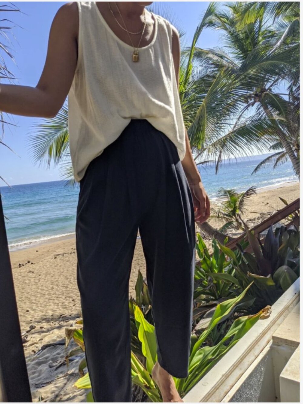 Na Nin Lena Silk Canvas Pant Black XS